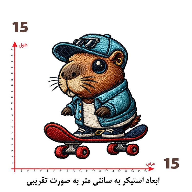استیکر پارچه و لباس پاد آفرین طرح کارتونی کد 5763
