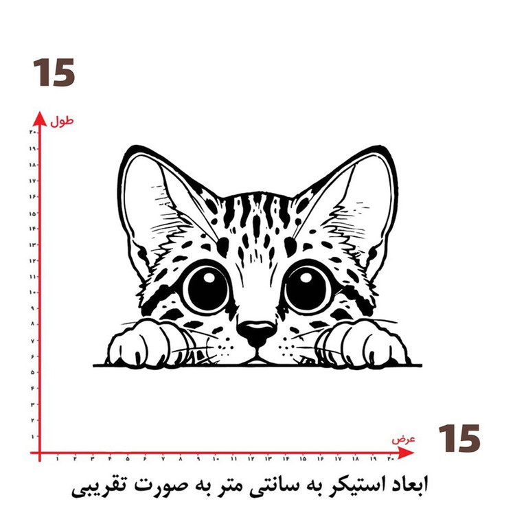 استیکر پارچه و لباس پاد آفرین طرح گربه کد 4127