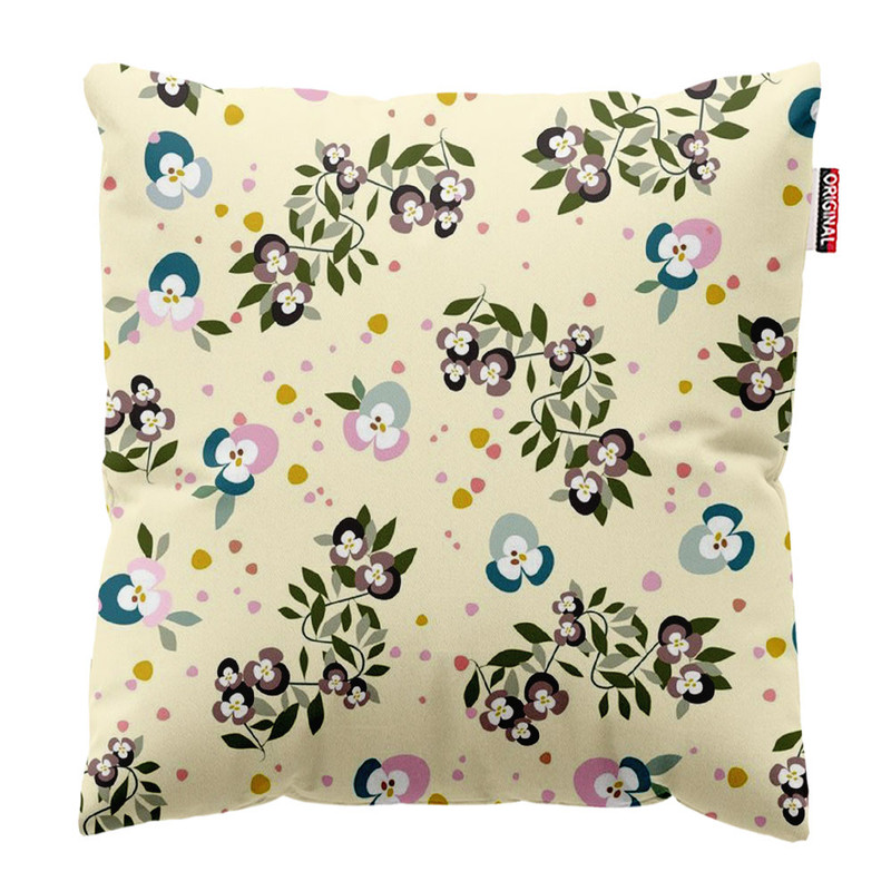 کوسن پاد آفرین طرح گل کد 4755 سایز 40*40 سانتی متر