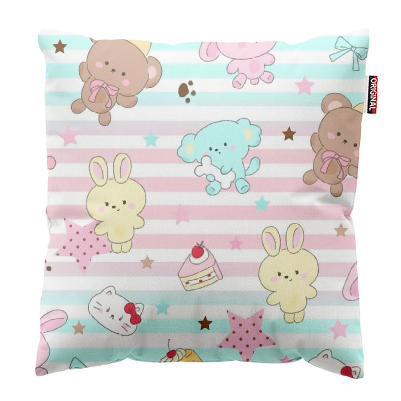 کوسن پاد آفرین طرح کارتونی بچگانه کد 4540 سایز 30*30 سانتی متر