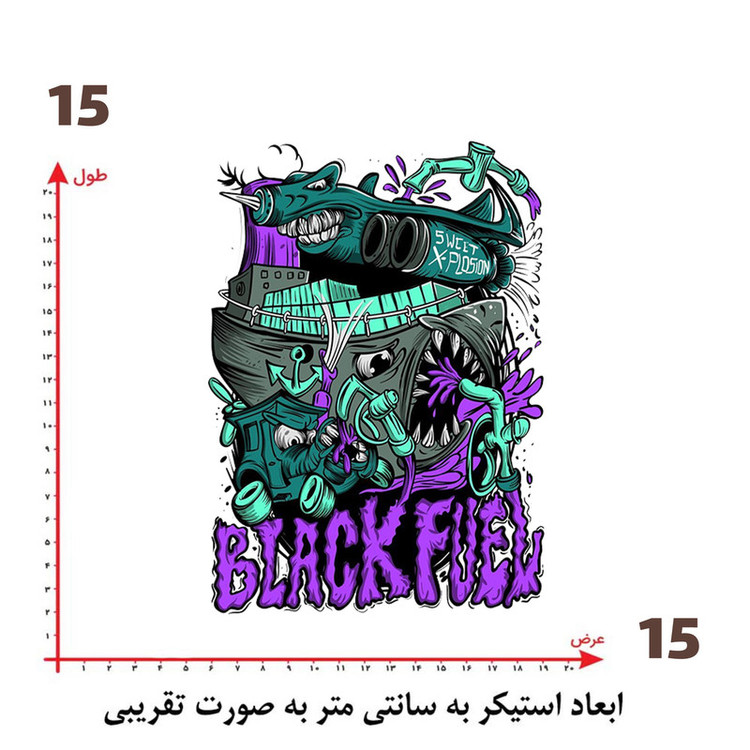 استیکر پارچه و لباس پاد آفرین طرح کارتونی کد 3214