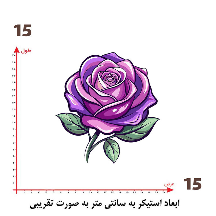 استیکر پارچه و لباس پاد آفرین طرح گل کد 5647