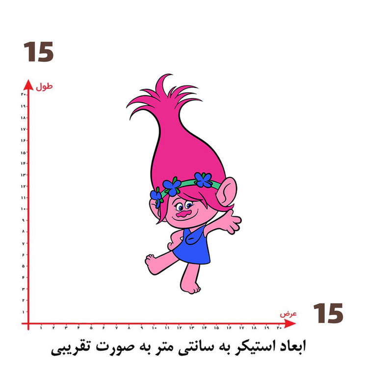 استیکر پارچه و لباس پاد آفرین طرح کارتونی کد 5217