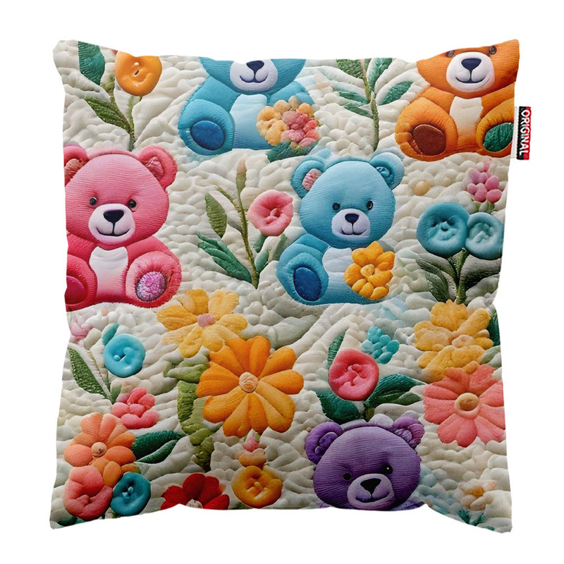 کوسن پاد آفرین طرح کارتونی بچگانه کد 3629 سایز 30*30 سانتی متر