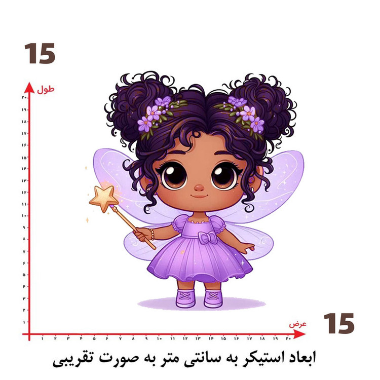 استیکر پارچه و لباس پاد آفرین طرح دختر کد 3455