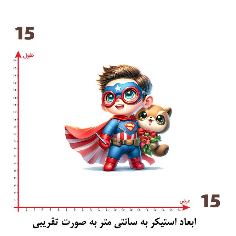 استیکر پارچه و لباس پاد آفرین طرح کارتونی کد 1640
