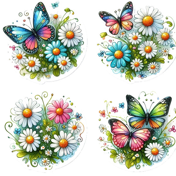 استیکر پارچه و لباس پاد آفرین طرح پروانه کد 3099