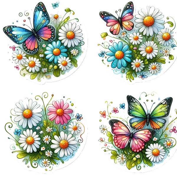 استیکر پارچه و لباس پاد آفرین طرح پروانه کد 3099