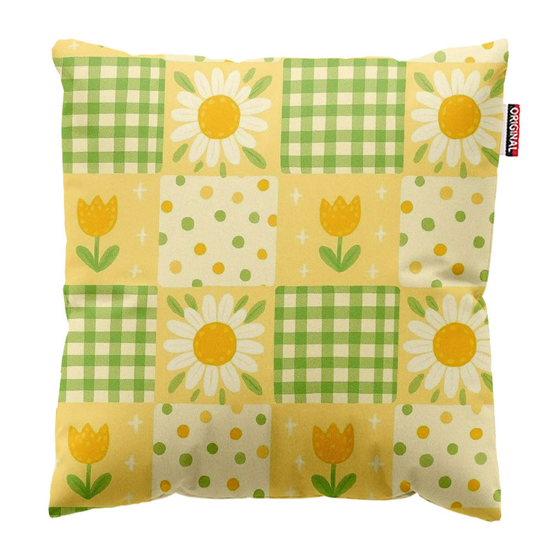کوسن پاد آفرین طرح گل کد 1595 سایز 30*30 سانتی متر