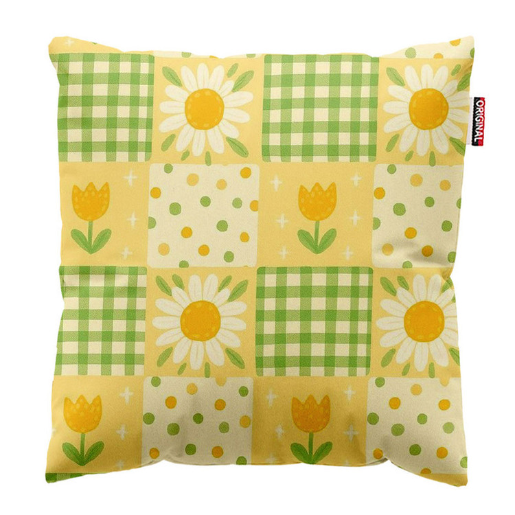 کوسن پاد آفرین طرح گل کد 1595 سایز 30*30 سانتی متر