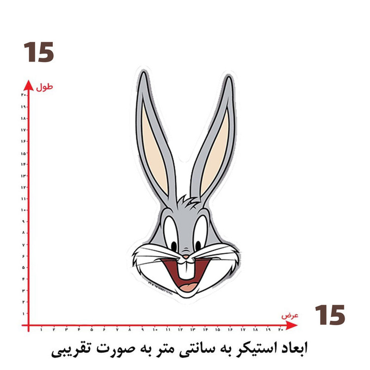 استیکر پارچه و لباس پاد آفرین طرح خرگوشی کد 4733