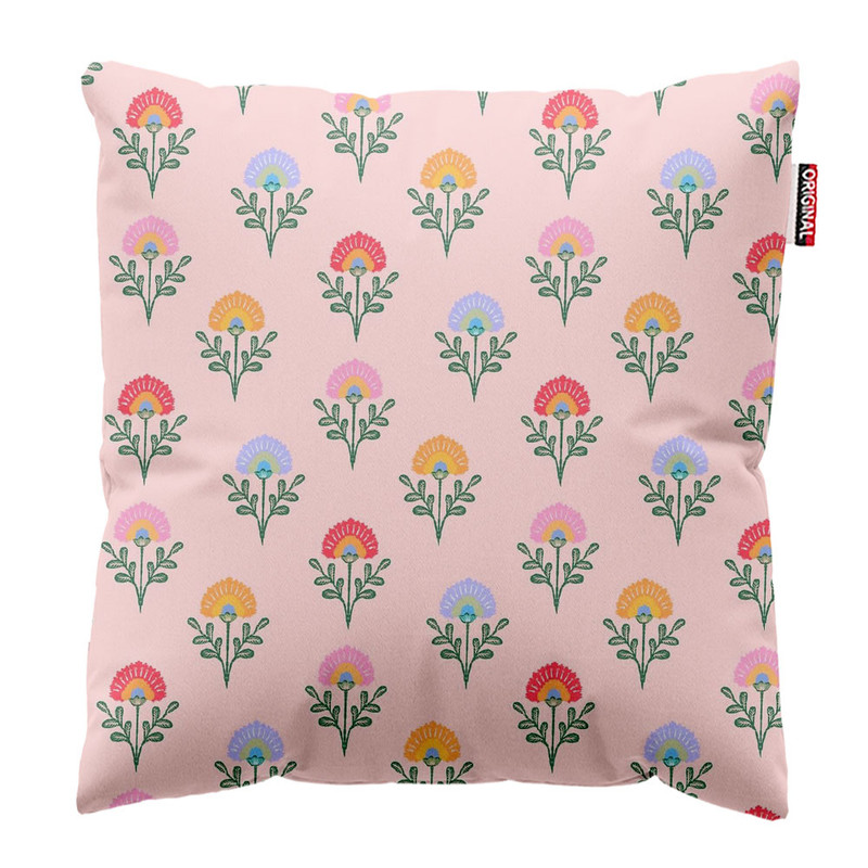 کوسن پاد آفرین طرح گل کد 4255 سایز 40*40 سانتی متر