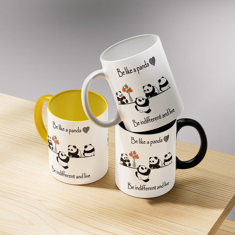 ماگ طرح پاندا مدل مثل پاندا باشید