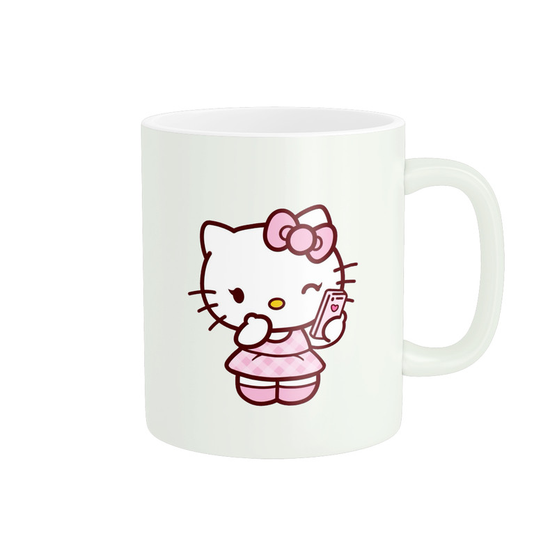 ماگ مدل فانتزی طرح hello kitty کد 21