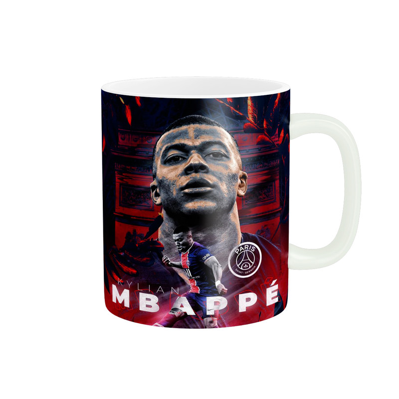 ماگ مدل فوتبالی طرح امباپه Mbappe کد 262