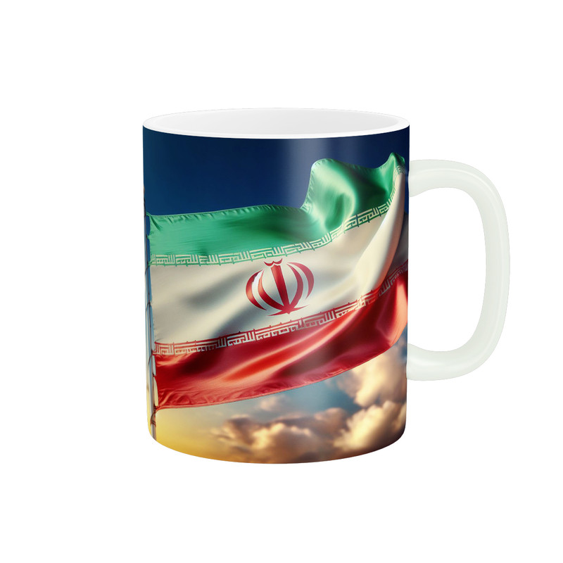 ماگ پاد آفرین طرح پرچم ایران کد 1897