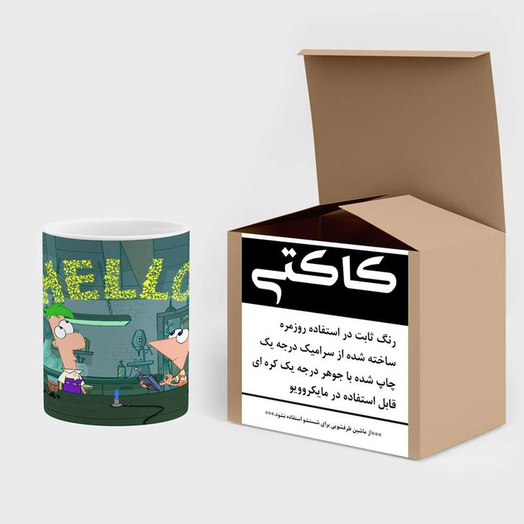 ماگ کاکتی مدل کارتون Phineas And Ferb کد mgh22918