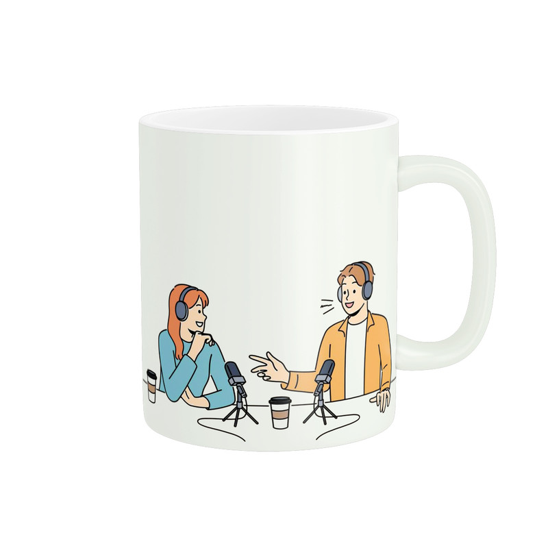 ماگ پاد آفرین طرح گوینده و خبرنگار مدل رسانه کد 795