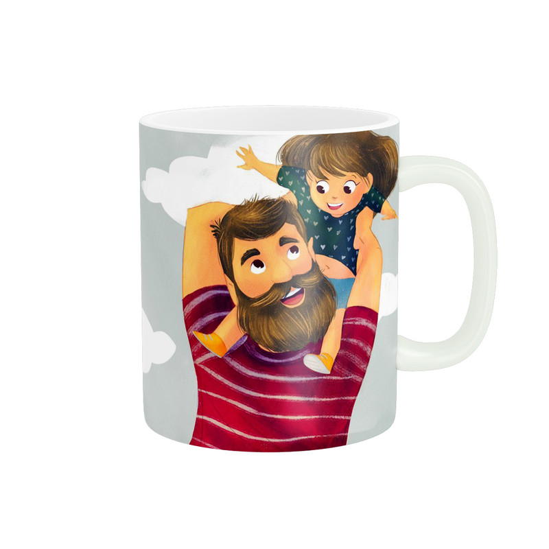 ماگ پاد آفرین مدل پدر دختری طرح دختر بابا کد p9324