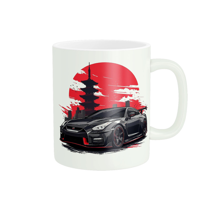 ماگ پادآفرین مدل ماشین Nissan GT-R کارتونی کد 031