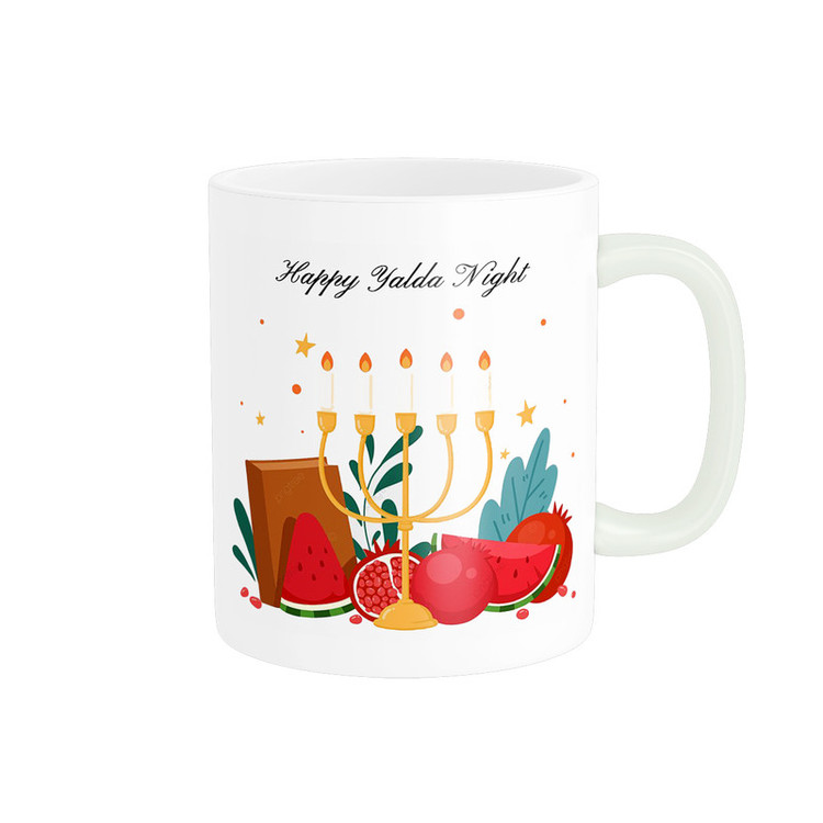 ماگ پاد آفرین مدل فانتزی طرح پاییزی شب یلدا شب چله انار کد p11647