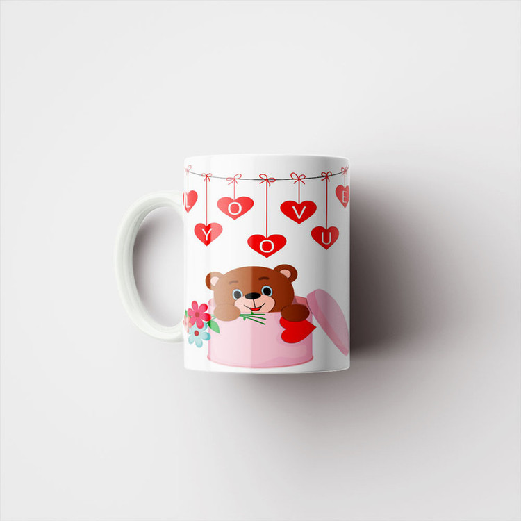 ماگ پادآفرین مدل عشق طرح قلب LOVE کد p6368