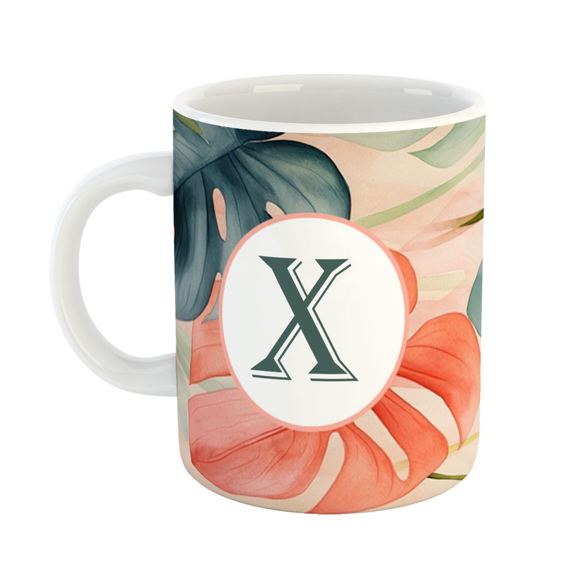 ماگ پادآفرین مدل فانتزی طرح حرف X کد 35