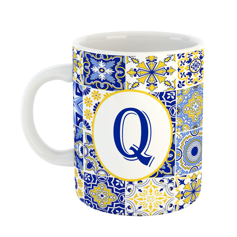 ماگ پادآفرین مدل فانتزی طرح حرف Q کد 32