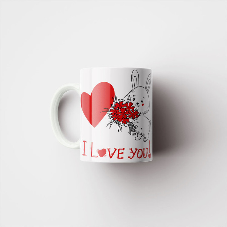 ماگ پادآفرین مدل عشق طرح قلب LOVE کد p6300