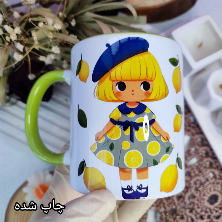 ماگ طرح دختر لیمویی کد 089