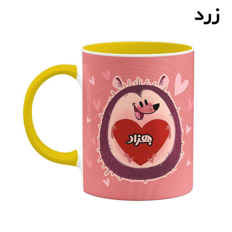 ماگ کاکتی طرح اسم بهزاد مدل قلب کد mgn11960