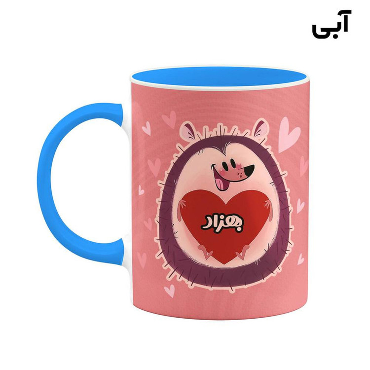 ماگ کاکتی طرح اسم بهزاد مدل قلب کد mgn11960
