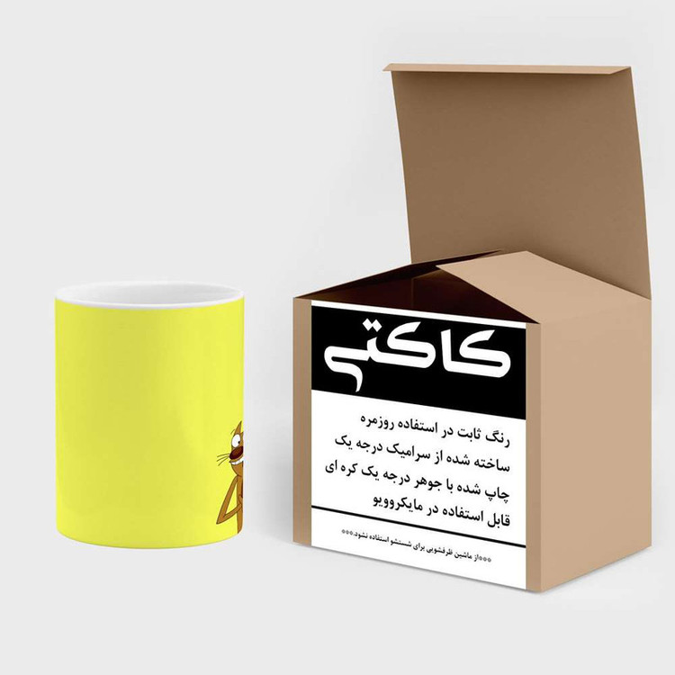 ماگ کاکتی مدل گربه سگ کد mgh16183