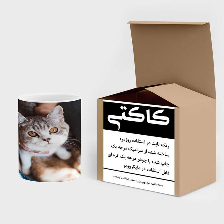 ماگ کاکتی مدل گربه کد mgh15838