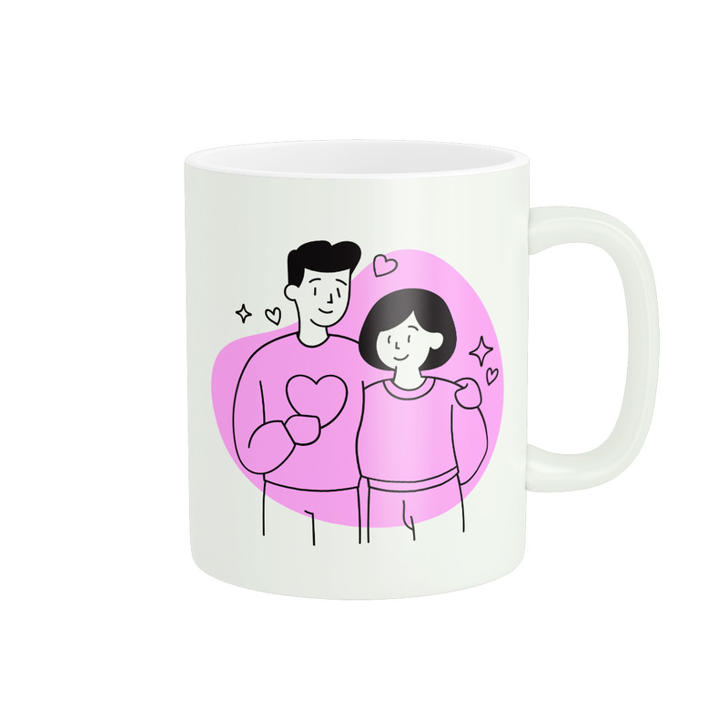 ماگ طرح زوج بامزه کد 456