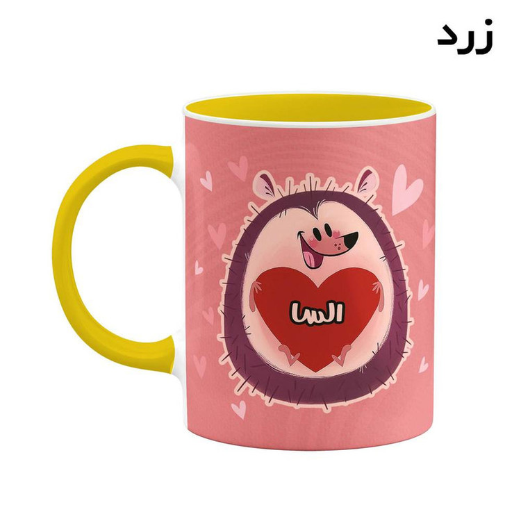 ماگ کاکتی طرح اسم السا مدل قلب کد mgn11128