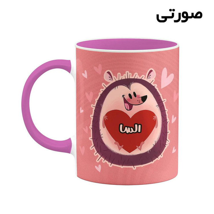 ماگ کاکتی طرح اسم السا مدل قلب کد mgn11128