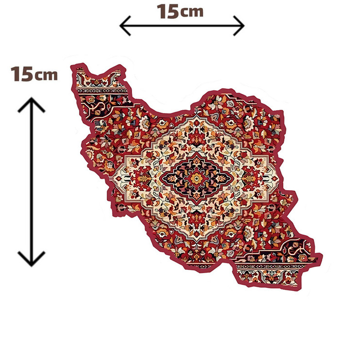 استیکر پارچه و لباس پاد آفرین مدل نقشه ایران کد S7079