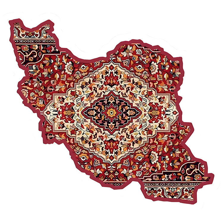 استیکر پارچه و لباس پاد آفرین مدل نقشه ایران کد S7079