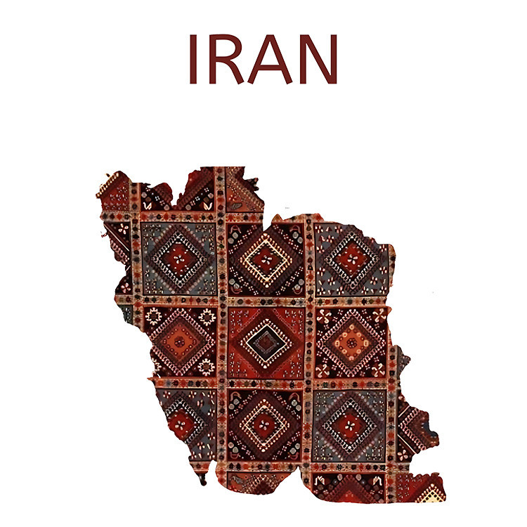 استیکر پارچه و لباس پاد آفرین مدل نقشه ایران کد S7060