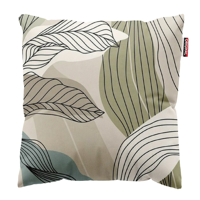 کوسن پاد آفرین مدل مینیمال طرح گل و برگ کد PK403436 سایز 40*40 سانتی متر