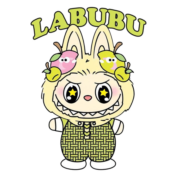استیکر پارچه و لباس پاد آفرین مدل عروسک لبوبو Labubu کد S1120