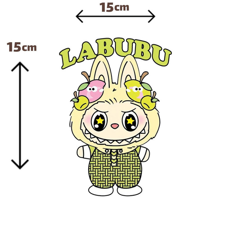 استیکر پارچه و لباس پاد آفرین مدل عروسک لبوبو Labubu کد S1120