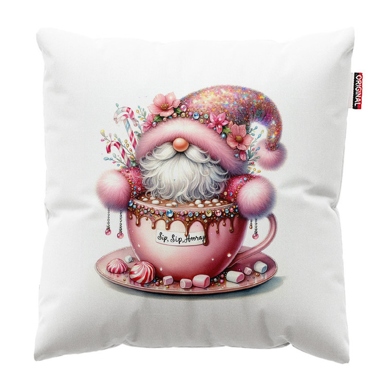 کوسن پاد آفرین مدل کریسمس طرح بابانوئل کاج گوزن آدم برفی کد PK302614 سایز 30*30 سانتی متر