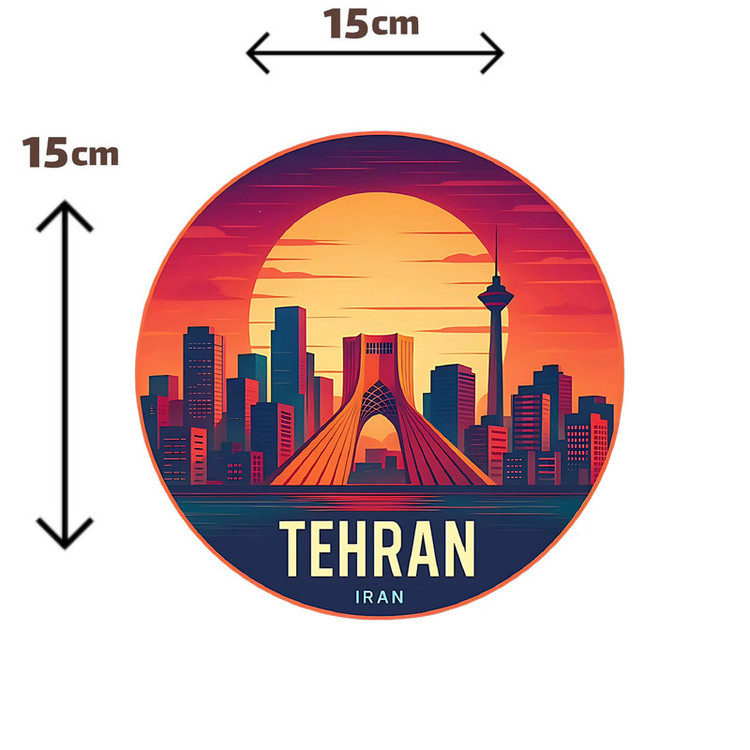 استیکر پارچه و لباس پاد آفرین مدل ایران تهران کد S7492