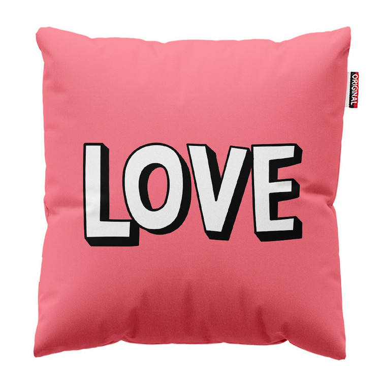 کوسن پاد آفرین مدل مینیمال طرح LOVE کد PK302780 سایز 30*30 سانتی متر