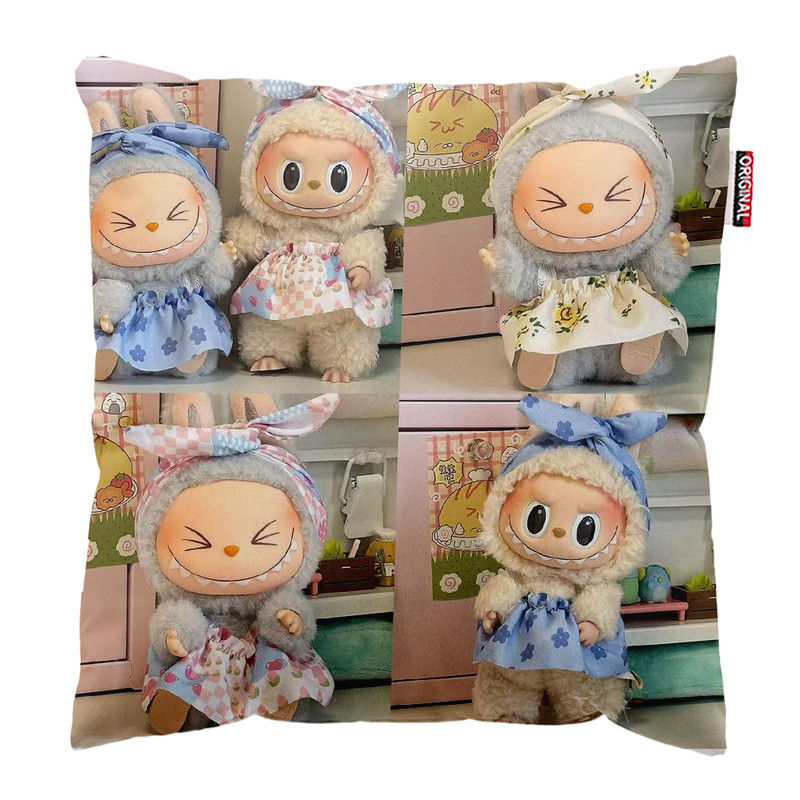 کوسن پاد آفرین مدل عروسک لبوبو کد PK401702 سایز 40*40 سانتی متر