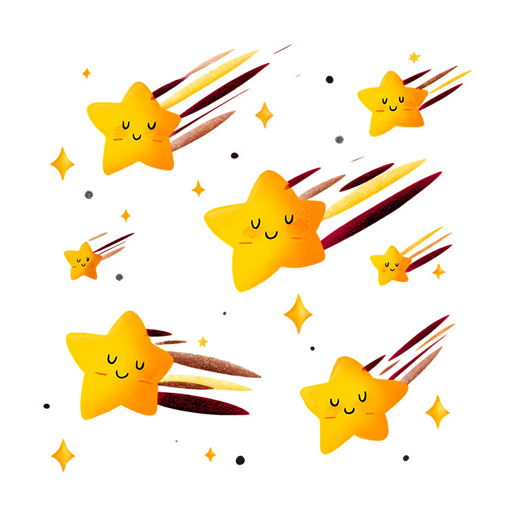 استیکر پارچه و لباس پاد آفرین مدل کارتونی ستاره کد S6696