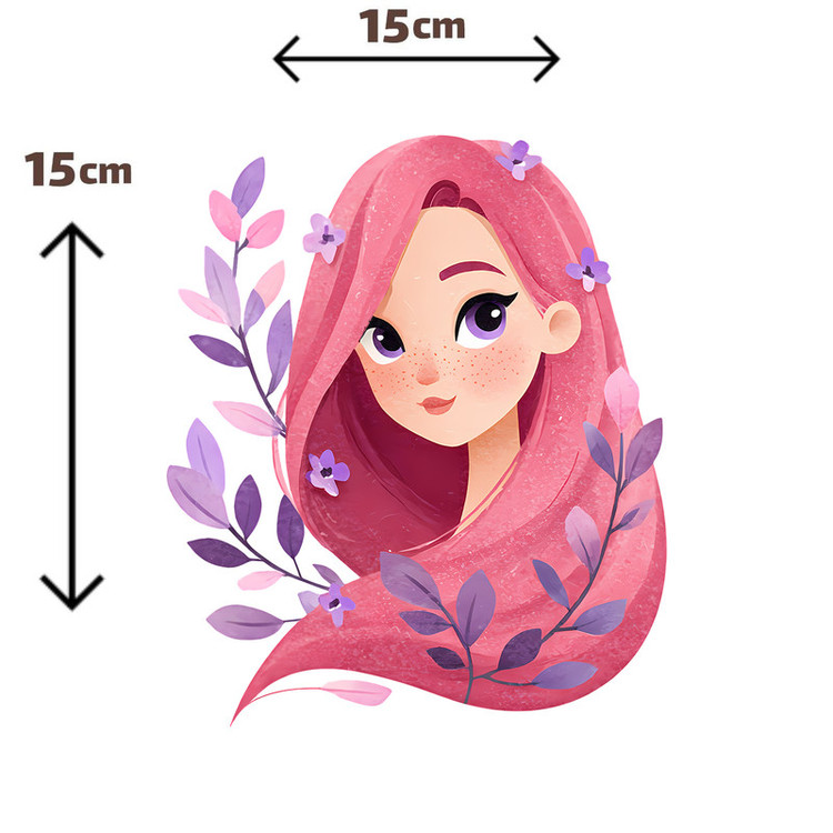استیکر پارچه و لباس پاد آفرین مدل کارتونی کیوت فانتزی دخترانه کد S6692