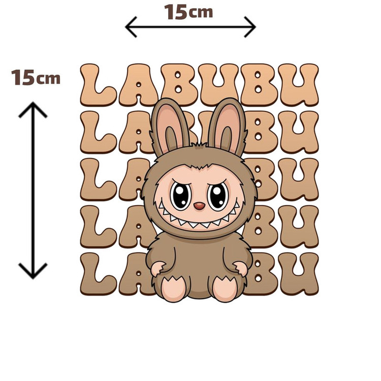 استیکر پارچه و لباس پاد آفرین مدل عروسک لبوبو Labubu کد S2036